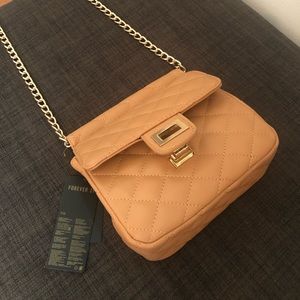 Small, Forever 21, Gold-chain, Tan Purse 👜